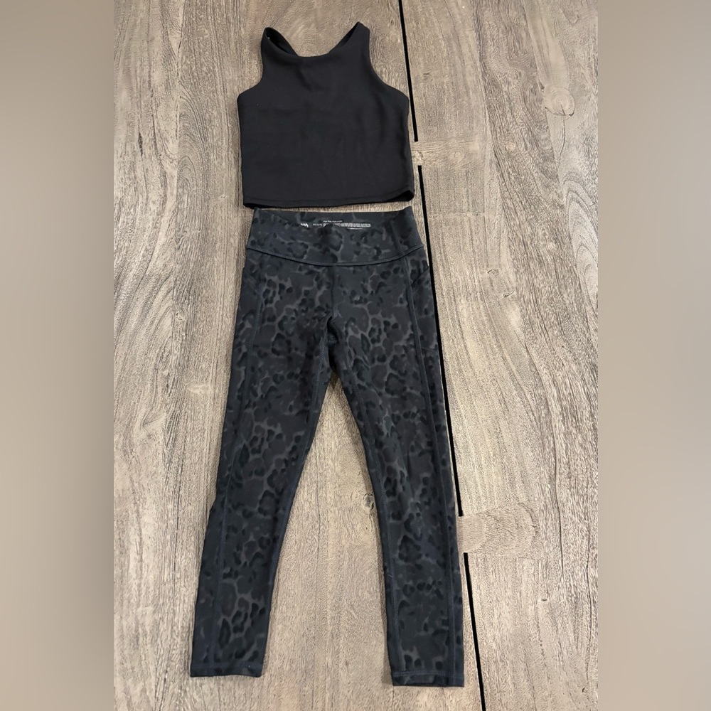 Girls All in Motion Black Leopard Kids Set